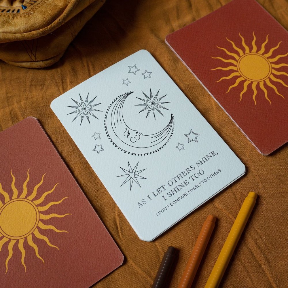 Coloring Affirmation Cards- handmade, brand new in sealed package